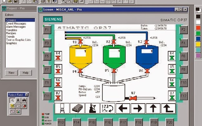 Programming of Siemens Monitors (HMI) by ProTool